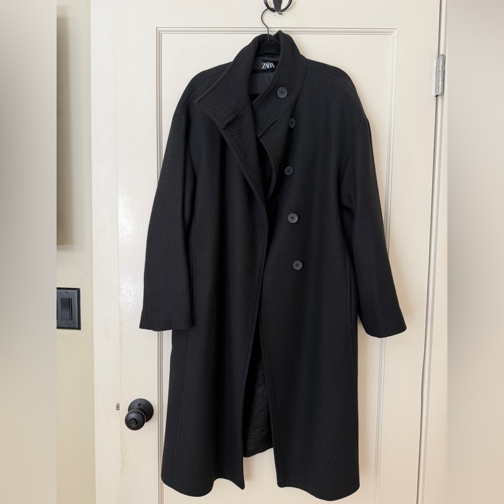 Zara Black oversized Coat